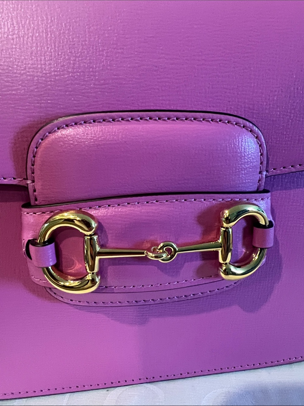 Gucci Pink Leather Crossbody with Gold Horsebit - Picture 4 of 7